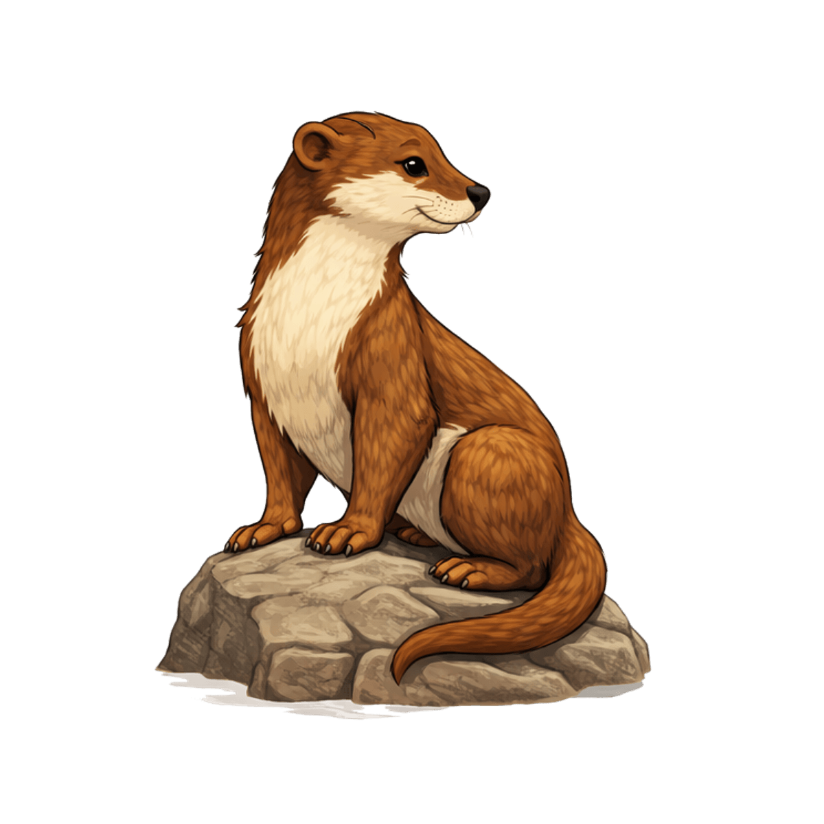 Neeri the mascot sitting on a rock